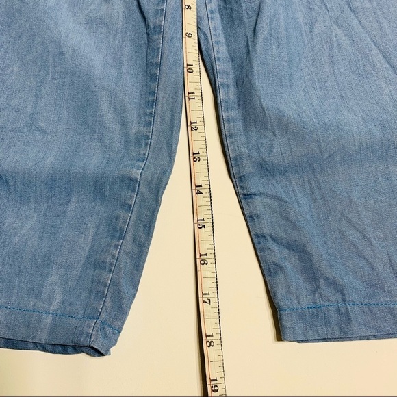 George L chambray cropped pants with elastic waist - Picture 7 of 7